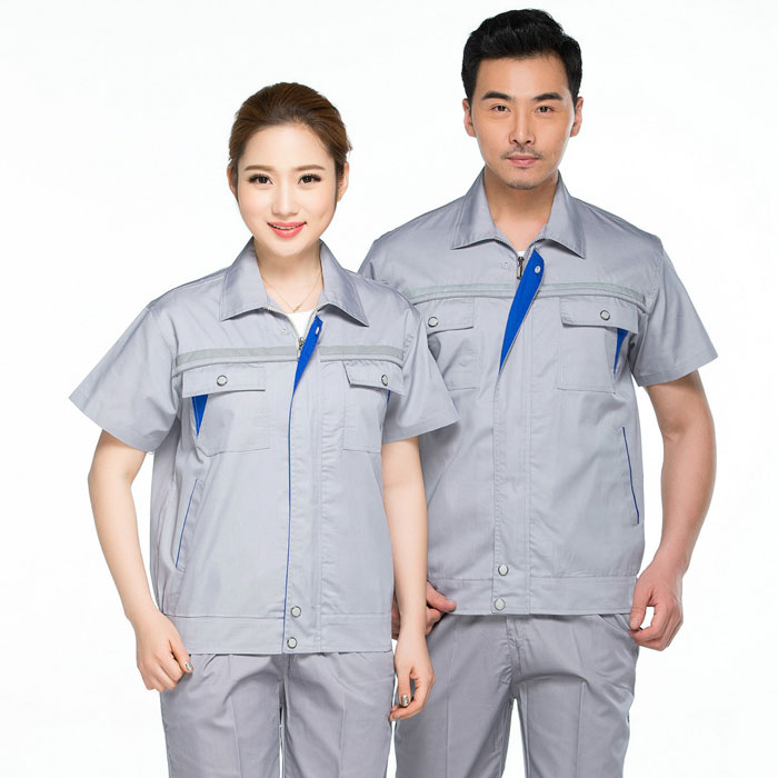 工人施工工作服 藍(lán)色工作服套裝 JL-GC009