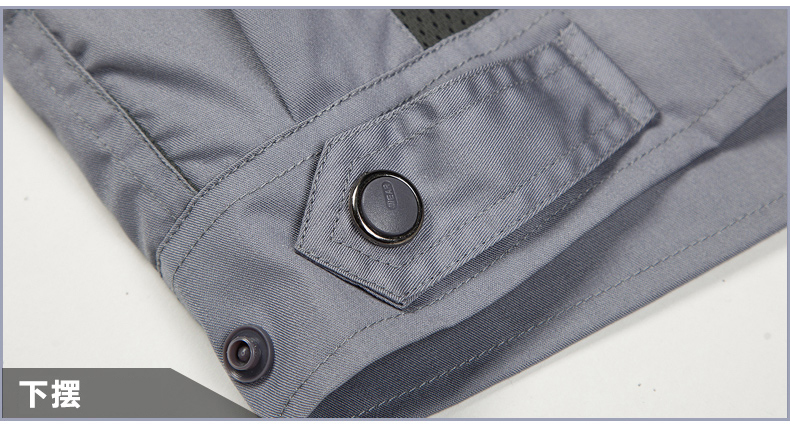 撞色工作服下擺細節(jié)展示